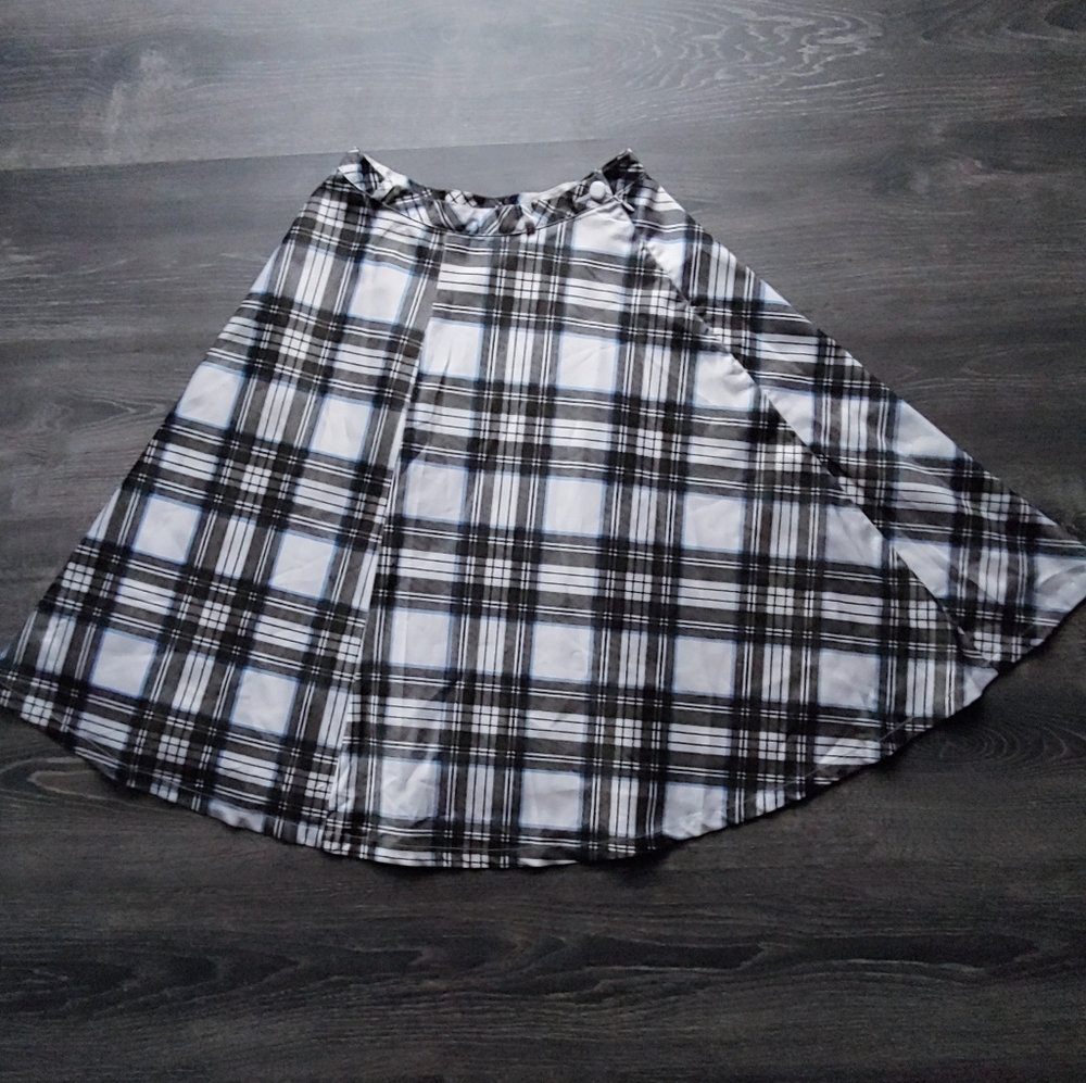 Bettie Page plaid swing skirt